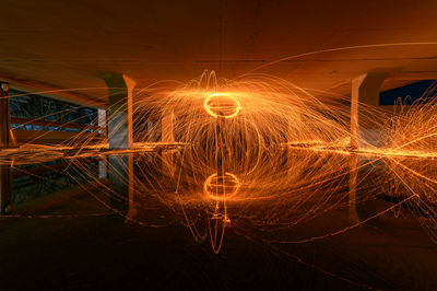 Light trails at night