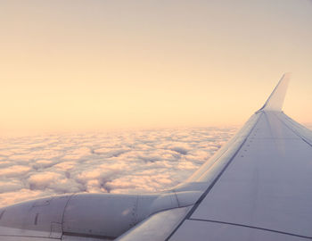 Cropped image of airplane wing