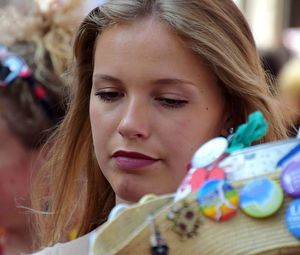 Close-up portrait of teenage girl