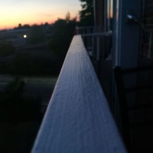 Close-up of railroad track against sky