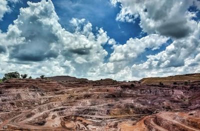 Panoramic view of landscape against sky