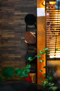 Close-up of illuminated lighting equipment on road