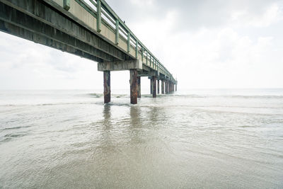 View of sea against cloudy sky