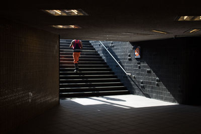 Man walking in subway