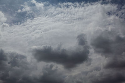 Low angle view of clouds in sky