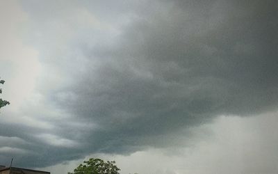 Low angle view of cloudy sky