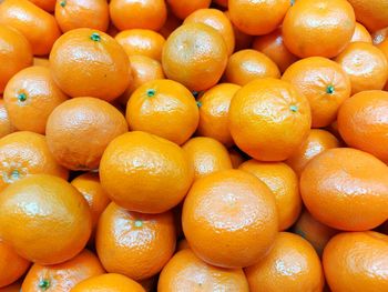 A bunch of beautiful orange fruit in the market