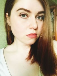 Close-up portrait of a beautiful young woman