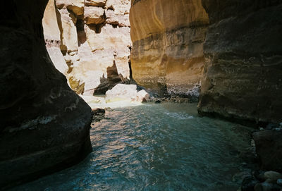 Rock formations in sea