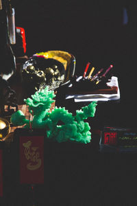 Close-up of multi colored lights