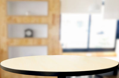 Close-up of table at home