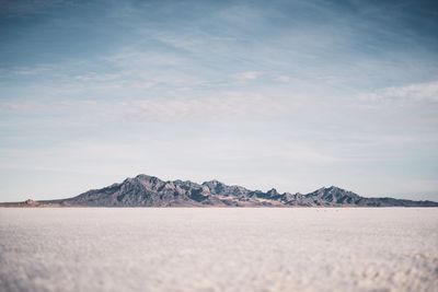 Scenic view of desert against sky