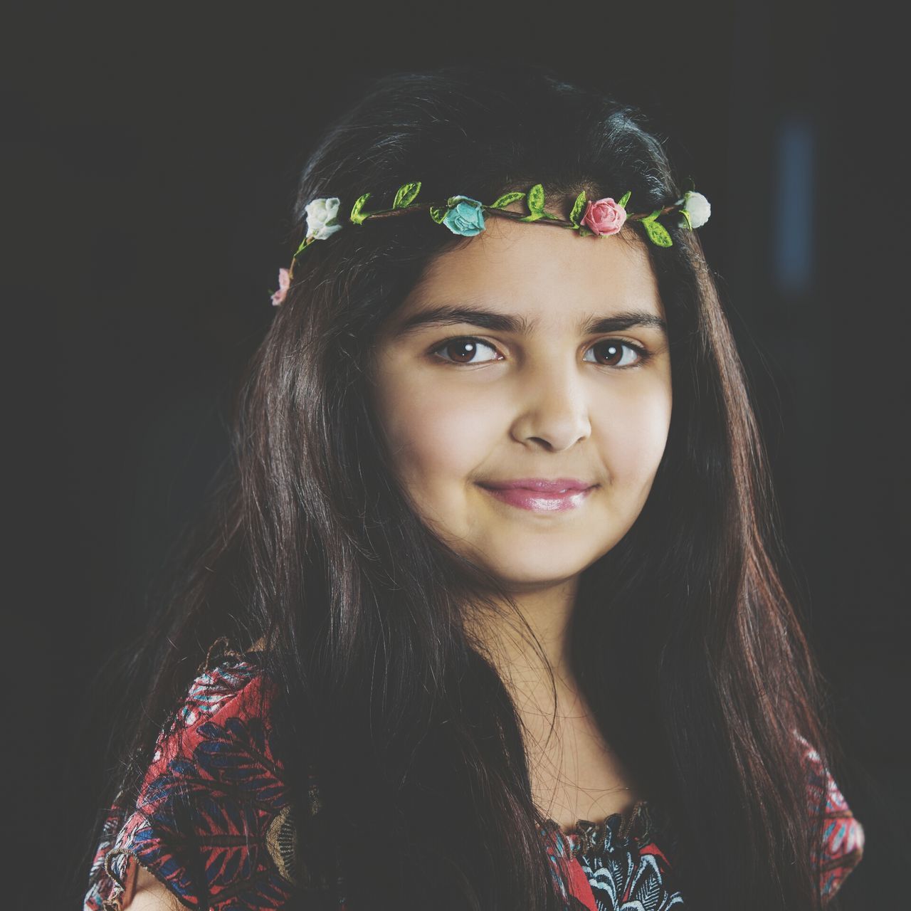 portrait, looking at camera, young adult, young women, person, front view, lifestyles, headshot, long hair, smiling, leisure activity, happiness, casual clothing, studio shot, close-up, beauty, confidence