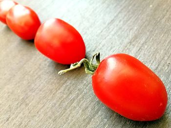 Close-up of tomatoes on table