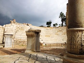 View of historical building against cloudy sky