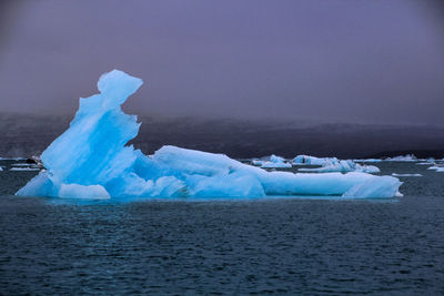 Scenic view of iceberg against sky