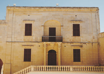 Low angle view of historic building