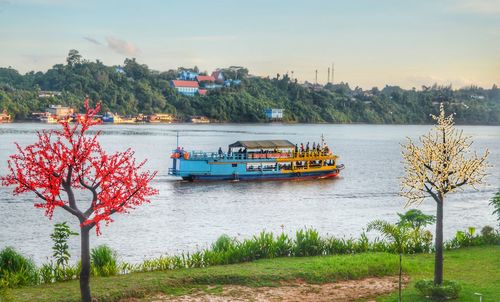 Scenic view of river against sky