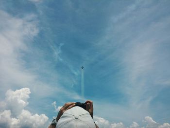 Low angle view of cloudy sky