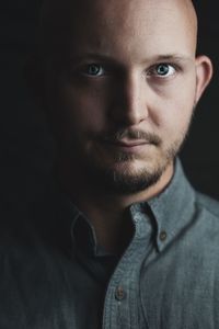 Close-up portrait of young man