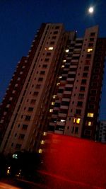 Low angle view of illuminated building