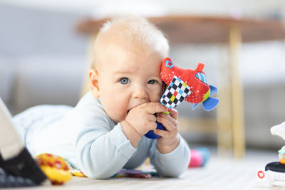 Close-up of cute baby girl