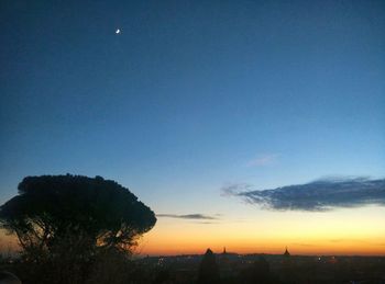 View of cityscape at sunset