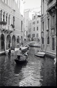 View of boats in canal