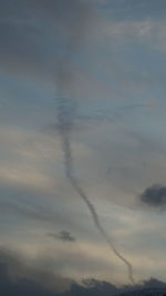 Low angle view of vapor trail in sky