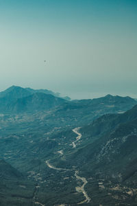 Scenic view of landscape against clear sky