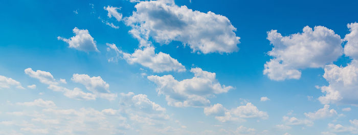 Low angle view of clouds in blue sky