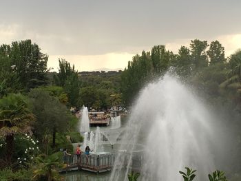 View of fountain against sky