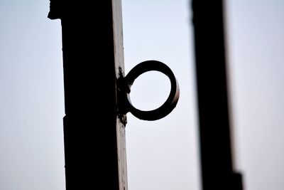 Low angle view of railings