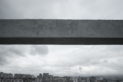 View of buildings against cloudy sky