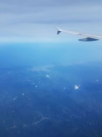 Aerial view of sea against sky