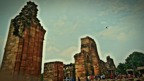 Low angle view of historical building