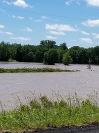 Scenic view of river against sky