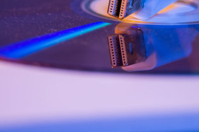 High angle view of light bulbs on table