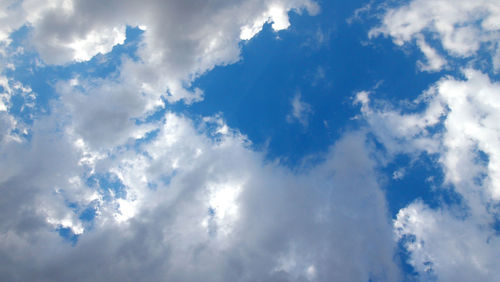 Low angle view of clouds in sky