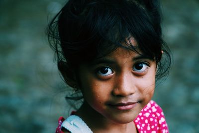 Close-up portrait of cute girl