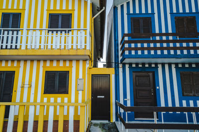 Low angle view of yellow building