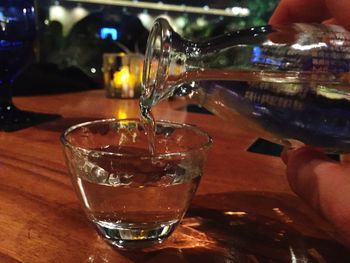 Close-up of drink on table