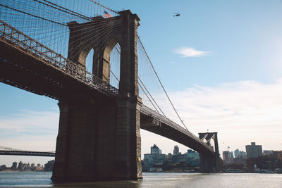 Brooklyn bridge in city