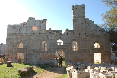 Old ruin building against sky