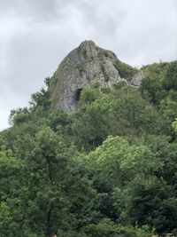 Low angle view of mountain against sky