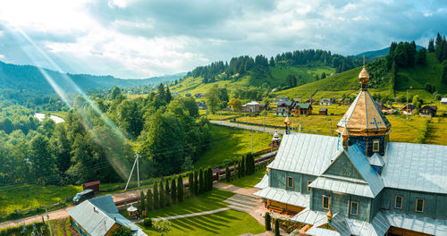 Beautiful rural small church with small cemetery located in the rural areal.