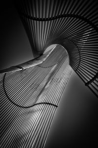 Low angle view of metal structure against clear sky