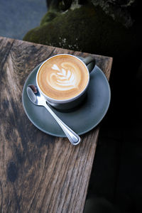 Close-up of coffee on table