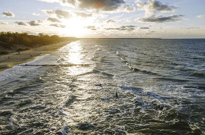 Sunset over the coast