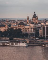 Buildings in city at waterfront